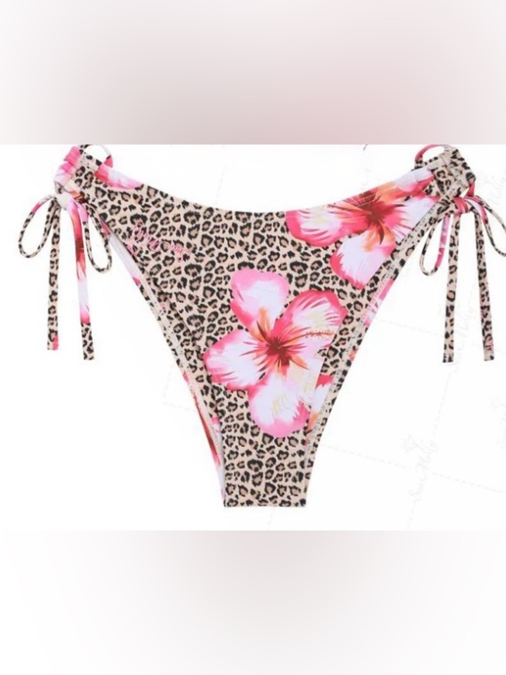 SeaMolly M bikini bottom medium leopard and tropical floral